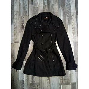 Miss sixty M60 women's medium pea coat style button belted jacket